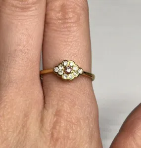 Authentic The Crimson Flame Talisman Ring in 18ct Gold Plate