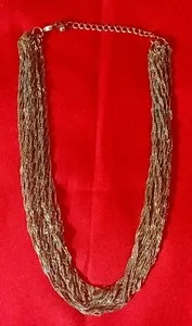 Authentic Radiant Solar Weave 18-Strand Golden Talisman Necklace
