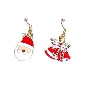 Authentic Celestial Yuletide Echoes: Gold-Plated Festive Dangle Earrings