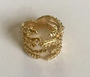 Authentic The Abyssal Current Gold-Plated Coral Branch Ring