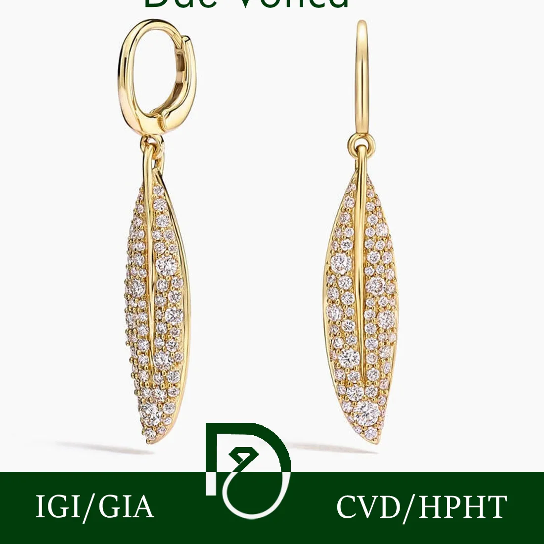 Authentic The Olive Branch Pavé Radiant Studs of Peace and Prosperity