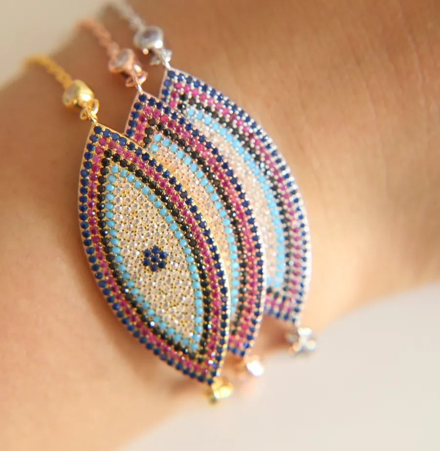Authentic The Azure Gaze: Celestial Evil Eye Protection Bracelet