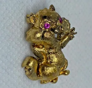 Authentic The Sylvan Guardian: Vintage Gold-Plated Chipmunk Talisman