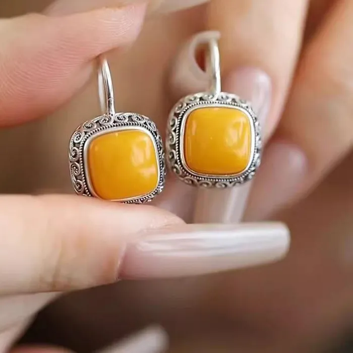 Authentic Celestial Cloud Whispers: Sacred Tang Grass Earrings