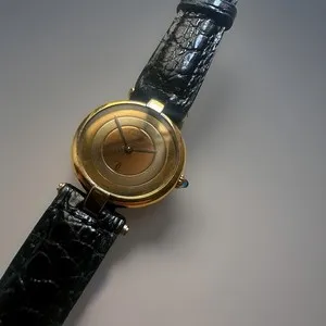 Authentic The Trinity Luminary: Rare Cartier Vermeil 27mm Timepiece