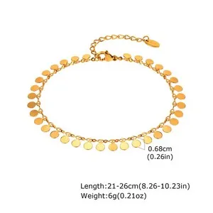 Authentic Celestial Waves Three-Layered Gold-Plated Anklet and Natural Stone Talisman