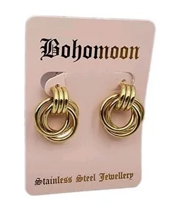 Authentic Golden Trinity Knot Studs
