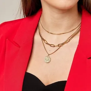 Authentic The Celestial Triad: Triple-Layered Golden Coin Amulet