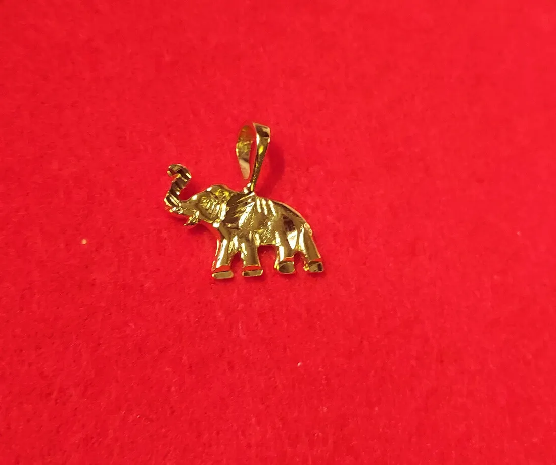 Authentic 14KT GOLD PLATED ELEPHANT CHARM PENDANT - 2510