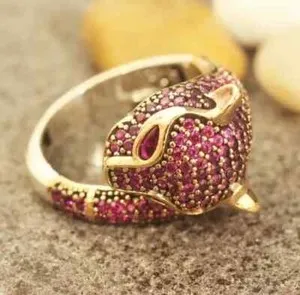 Authentic Embracing Inner Passion - Ruby Leopard Ring of Inner Fire