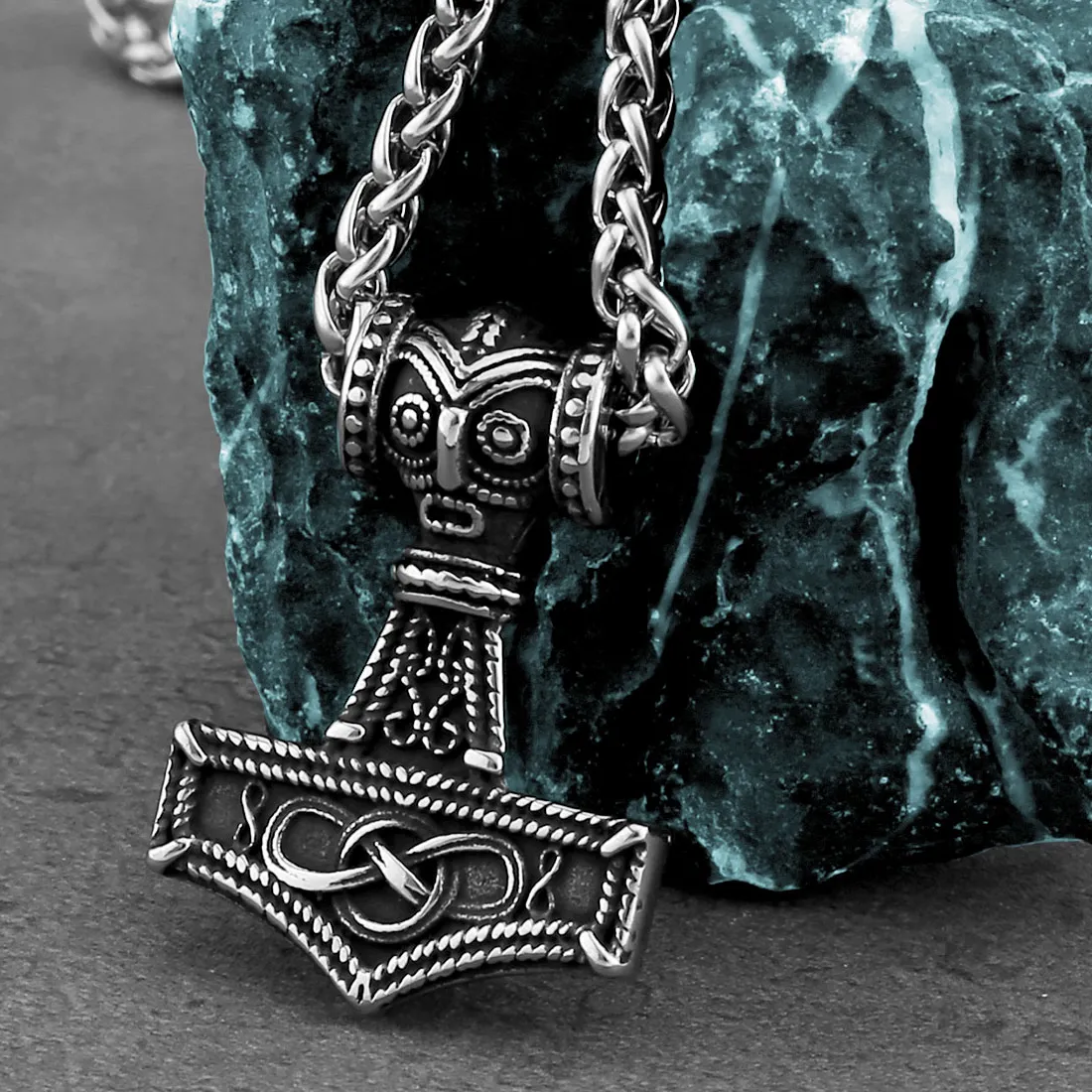 Authentic Thor’s Anchor – Celtic Knot Mjolnir Amulet Necklace