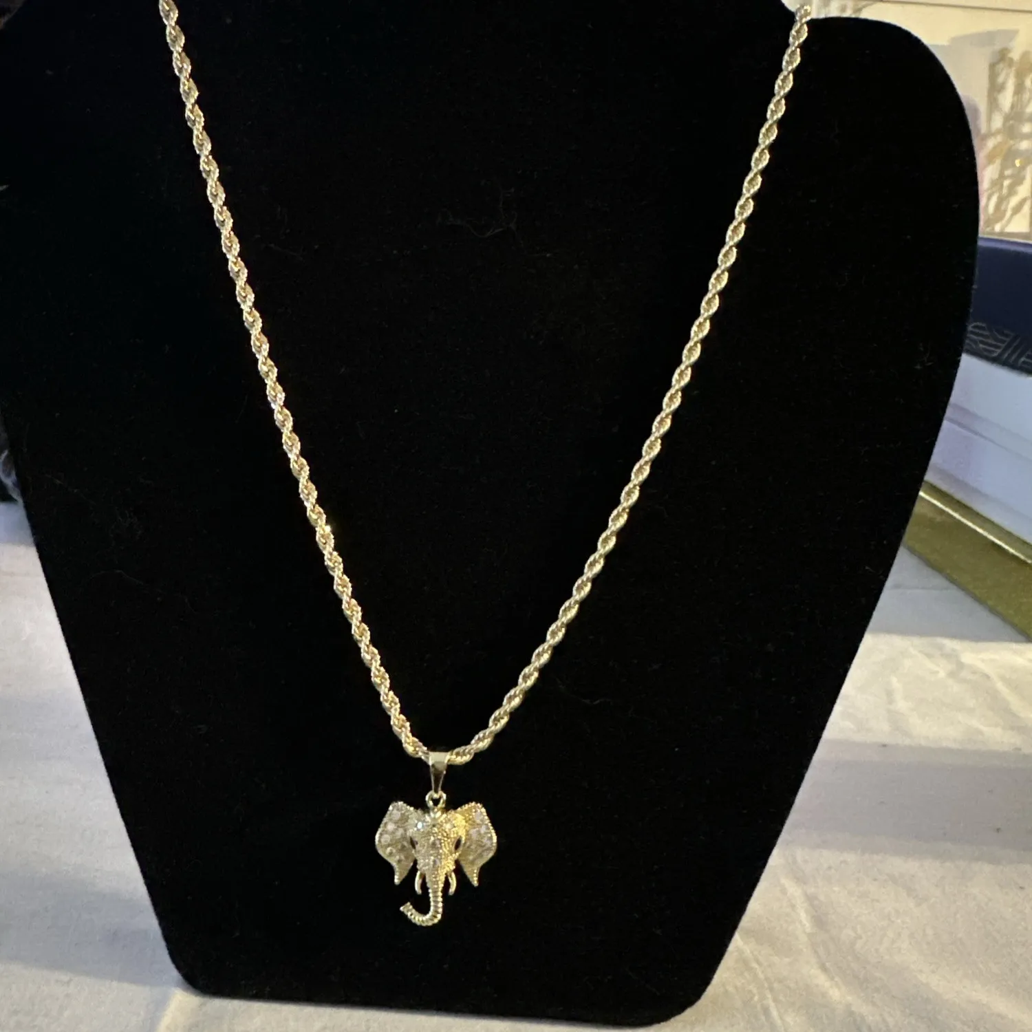 Authentic Golden Elephant Guardian Necklace – Sacred Protection in Every Step