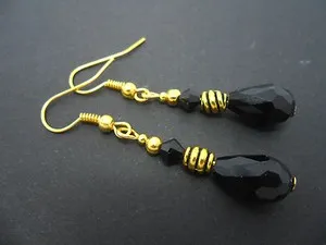 Authentic The Obsidian Tears of the Astral Veil Gold-Plated Earrings