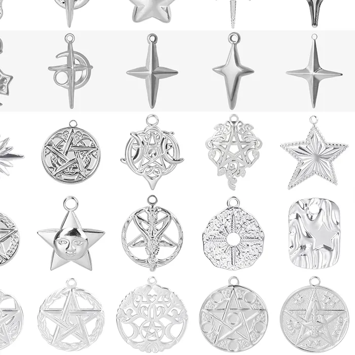 Authentic Pentagram Pendants No Fade Star Charms For Jewelry Making Supplies Breloque Acier Inoxydable