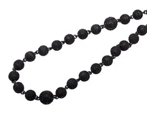 Authentic Celestial Harmony: Protective Black Diamond Ball Necklace