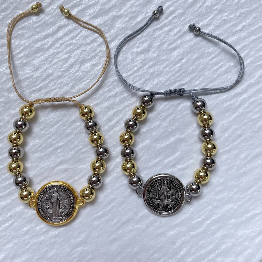 Authentic Sacred Shield of Saint Benedict Braided Talisman Bracelet
