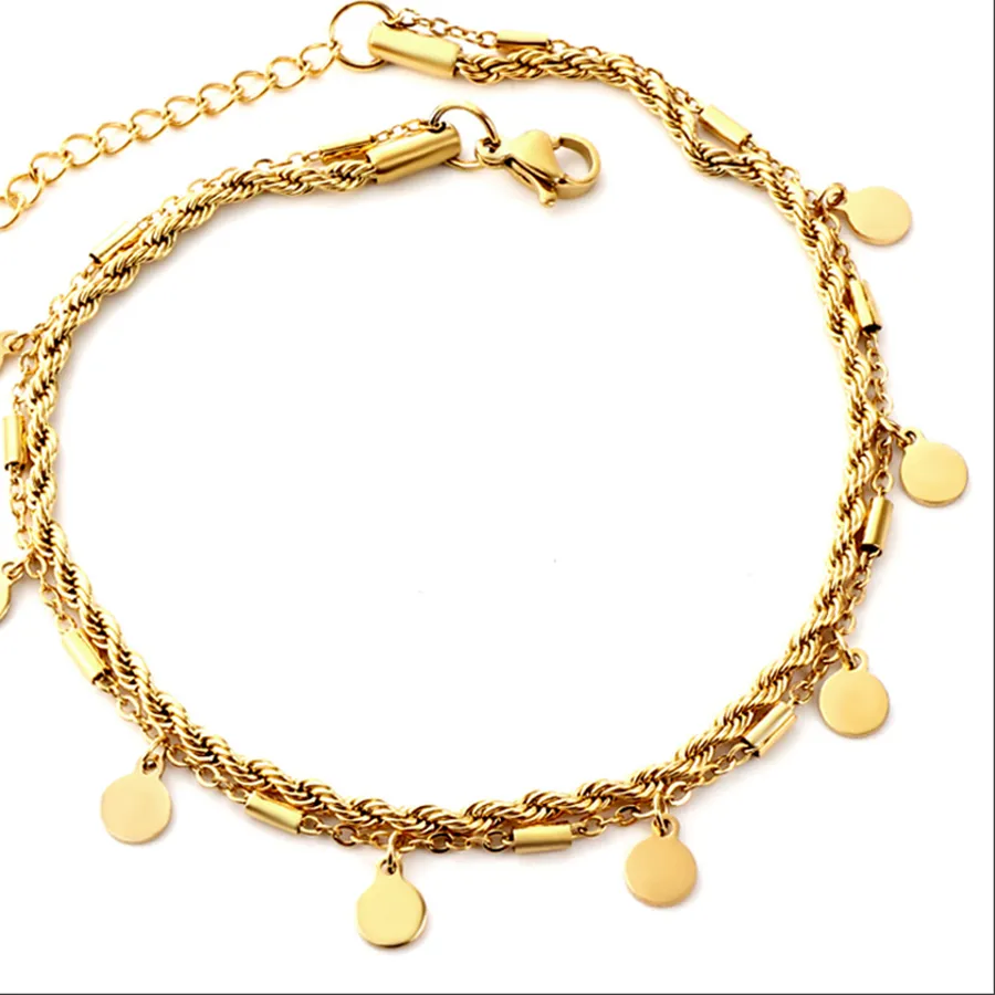 Authentic The Celestial Coin Double-Strand Talisman Anklet