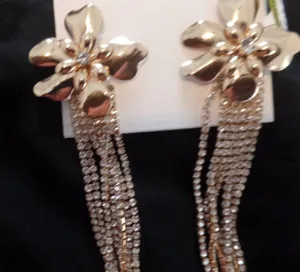 Authentic Gilded Blossom Noir Drop Earrings