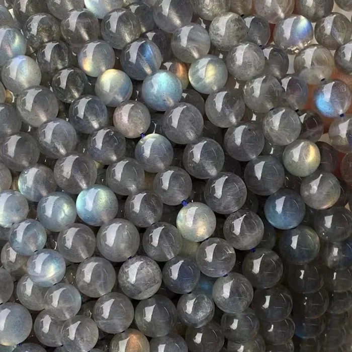 Authentic AAA Natural Precious Gemstone Polished Blue Light Labradorite Loose Round Beads For Jewelry Making DIY Bracelet Accessories