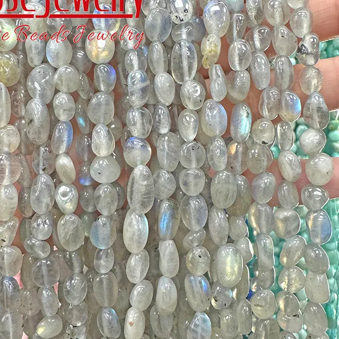 Authentic A+ Natural Gray Labradorite Irregular Stone Beads Loose Spacer Beads for Jewelry Making Diy Bracelets Necklaces Accessories 15''