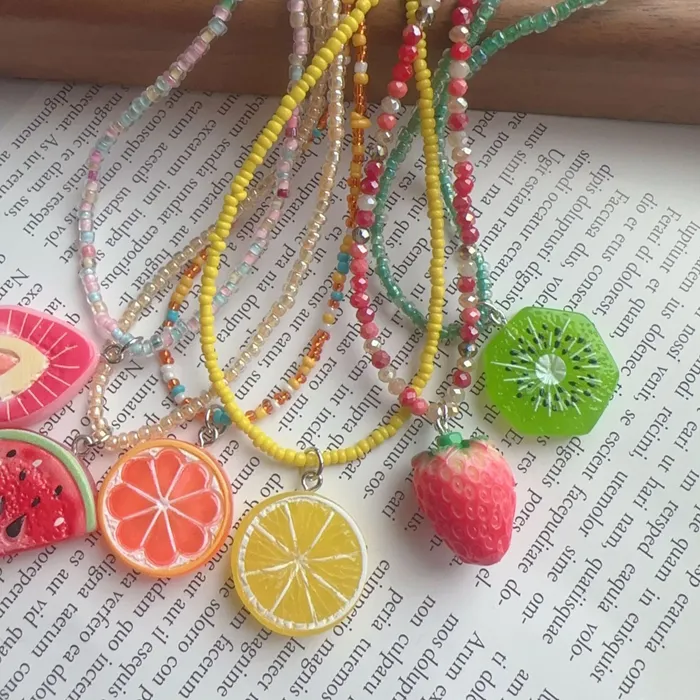 Authentic The Harvest Orchard Talisman: Bohemian Fruit Choker of Vitality and Joy