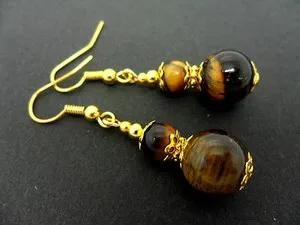 Authentic Golden Gaze of the Celestial Guardian Earrings