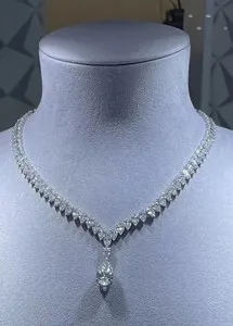 Authentic The Celestial Radiance Pear-Cut Tennis Necklace