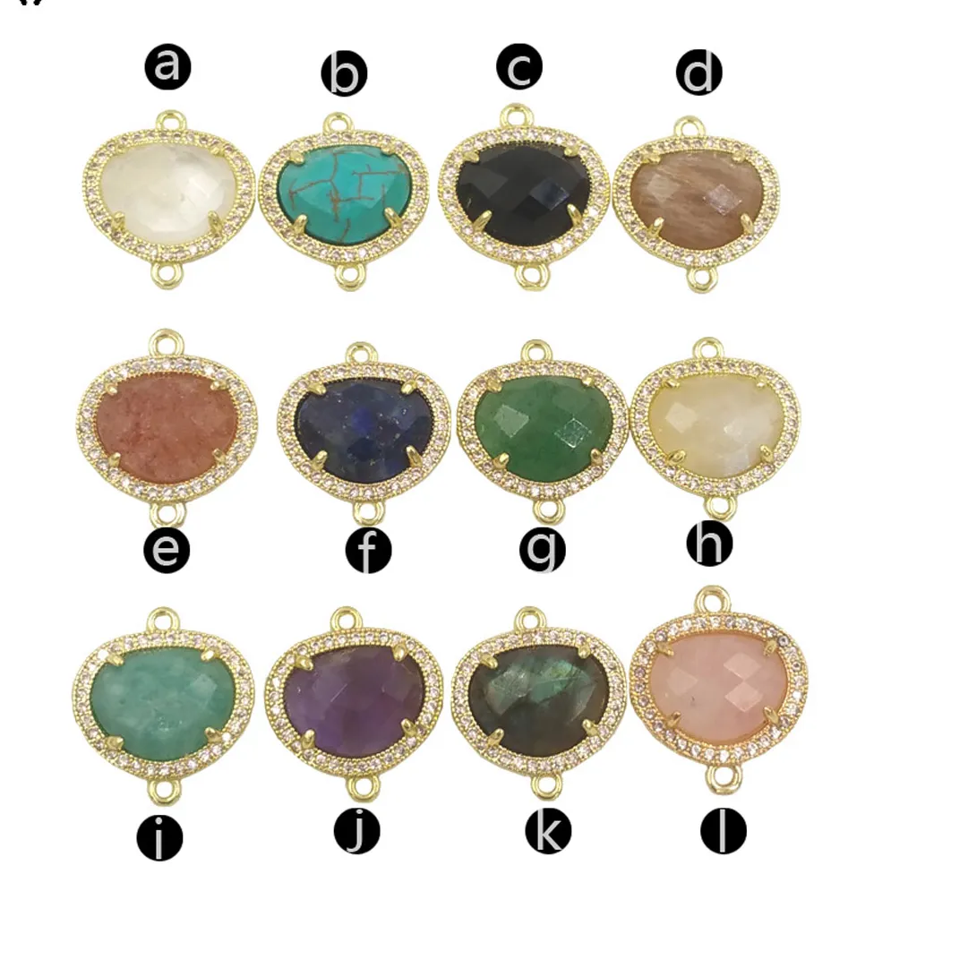 Authentic The Celestial Conduit: Sacred Double Hoop Gemstone Pendant