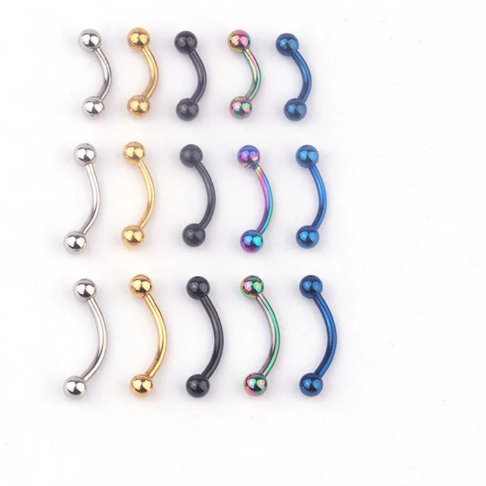 Authentic Arcane Arc Curved Barbells- Of Five Sacred Spiral Adornments