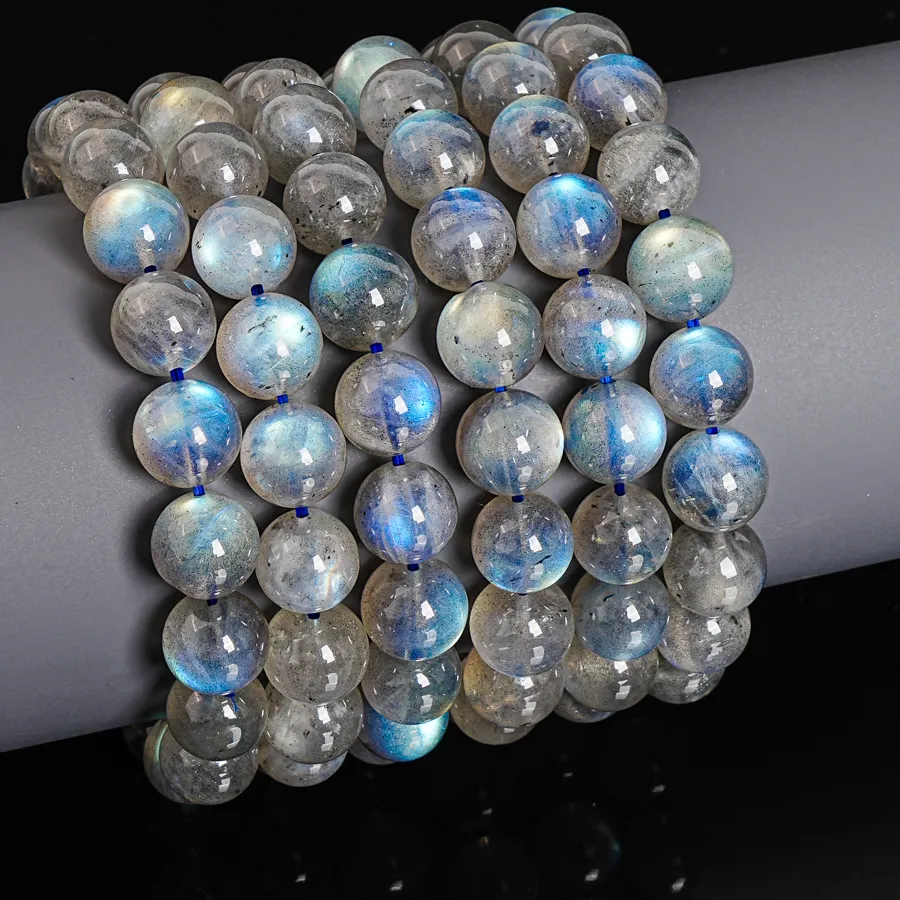 Authentic Vessels of the Northern Lights: 10mm Flash Labradorite Beads