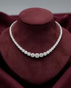 Authentic The Celestial Radiance Graduated Moissanite Luminary Necklace