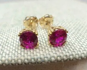 Authentic Celestial Radiance: Golden Sapphire Wisdom Studs