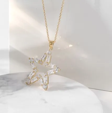 Authentic The Celestial Pentagram: Rose Gold Radiance and Ethereal Light