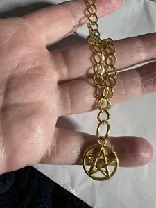 Authentic Bright Gold Plated Pentagram Bracelet