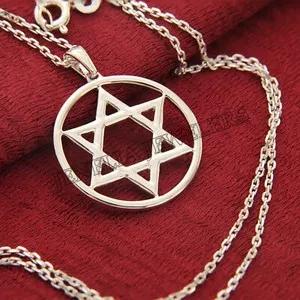 Authentic Celestial Alignment: Pentagram Circle Star of David Pendant