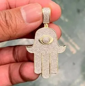 Authentic The Celestial Hamsa: Radiant Moissanite Protection Amulet