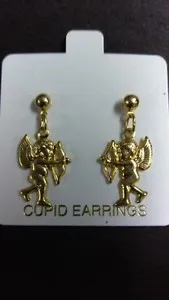Authentic Celestial Archer Eros Dangle Talismans - Radiant Gold-Plated Charms for Attracting Divine Love