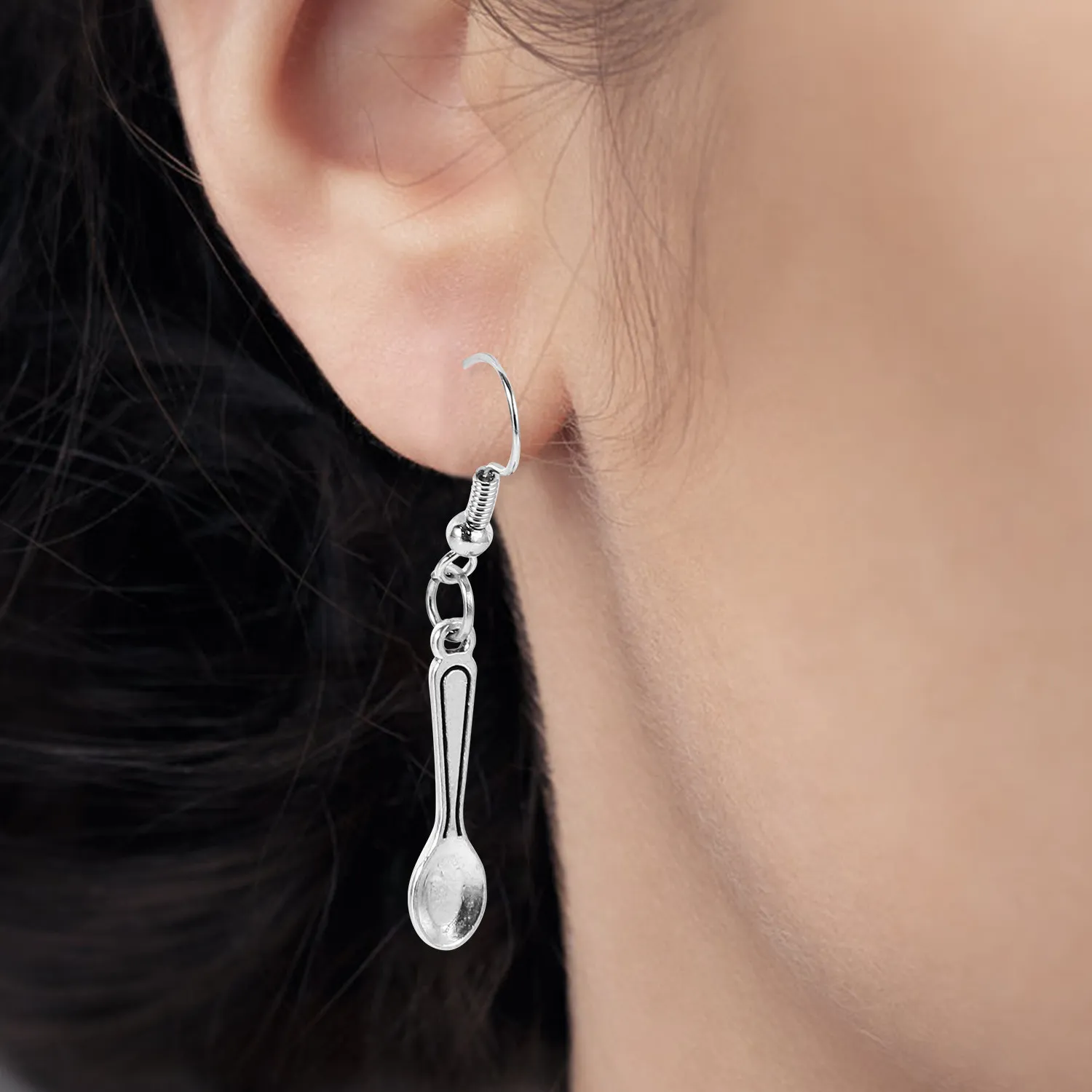 Authentic Spoon of Abundance: Mini Earrings for Women
