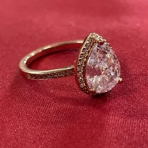 Authentic Rose‑Gilded Teardrop Halo: A Heart‑Shielded Amulet for Love and Flow