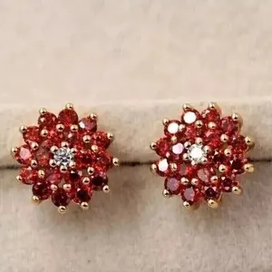 Authentic Crimson Blossom Amulet in Radiant Gold