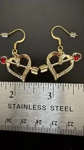 Authentic Celestial Union Cupid Arrow Heart Earrings - Divine Love Attraction Talisman