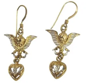 Authentic Celestial Heart-Bearer Cherub Earrings