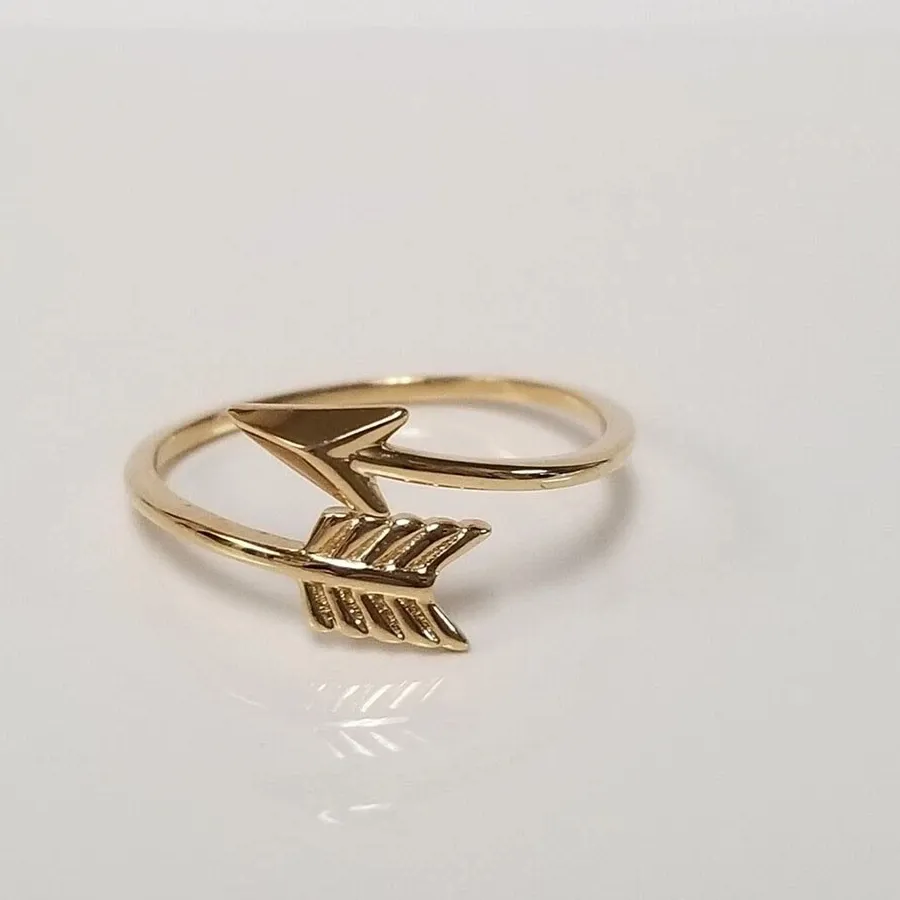 Authentic The Celestial Archer Midi Ring in 14K Gold Over 925 Silver