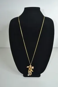 Authentic Kirks Folly: Angelic Cupid’s Aurora‑kissed Gold‑Plated Necklace