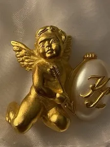 Authentic Celestial Cherub: The Gilded Herald of Eternal Devotion