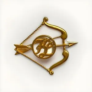 Authentic The Gilded Archer's Talisman: A Lagerfeld Cupid Brooch