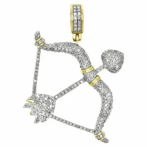 Authentic Heart's Aim: 2Ct Round Moissanite Cupid's Arrow of Devotion