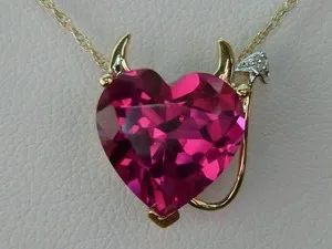 Authentic Protect the Fiery Passion Within - 2.00Ct Ruby Heart Pendant