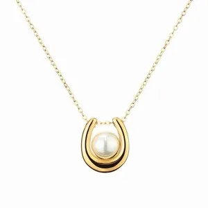 Authentic The Golden Hearth Horseshoe & Pearl Talisman