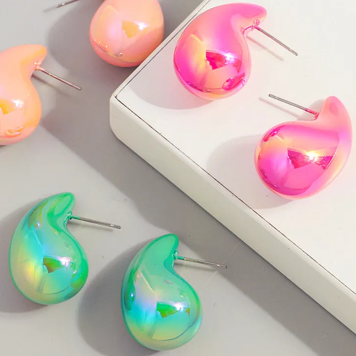 Authentic The Iridescent Teardrop: A Vessel of Fluid Light